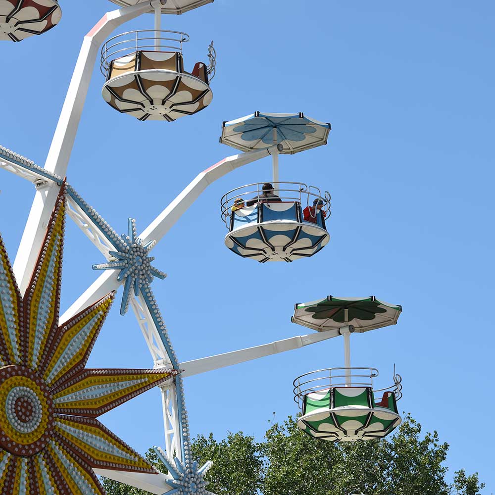 Der kleine Vergnügungspark "Böhmischer Prater" in Wien, Österreich, Europa